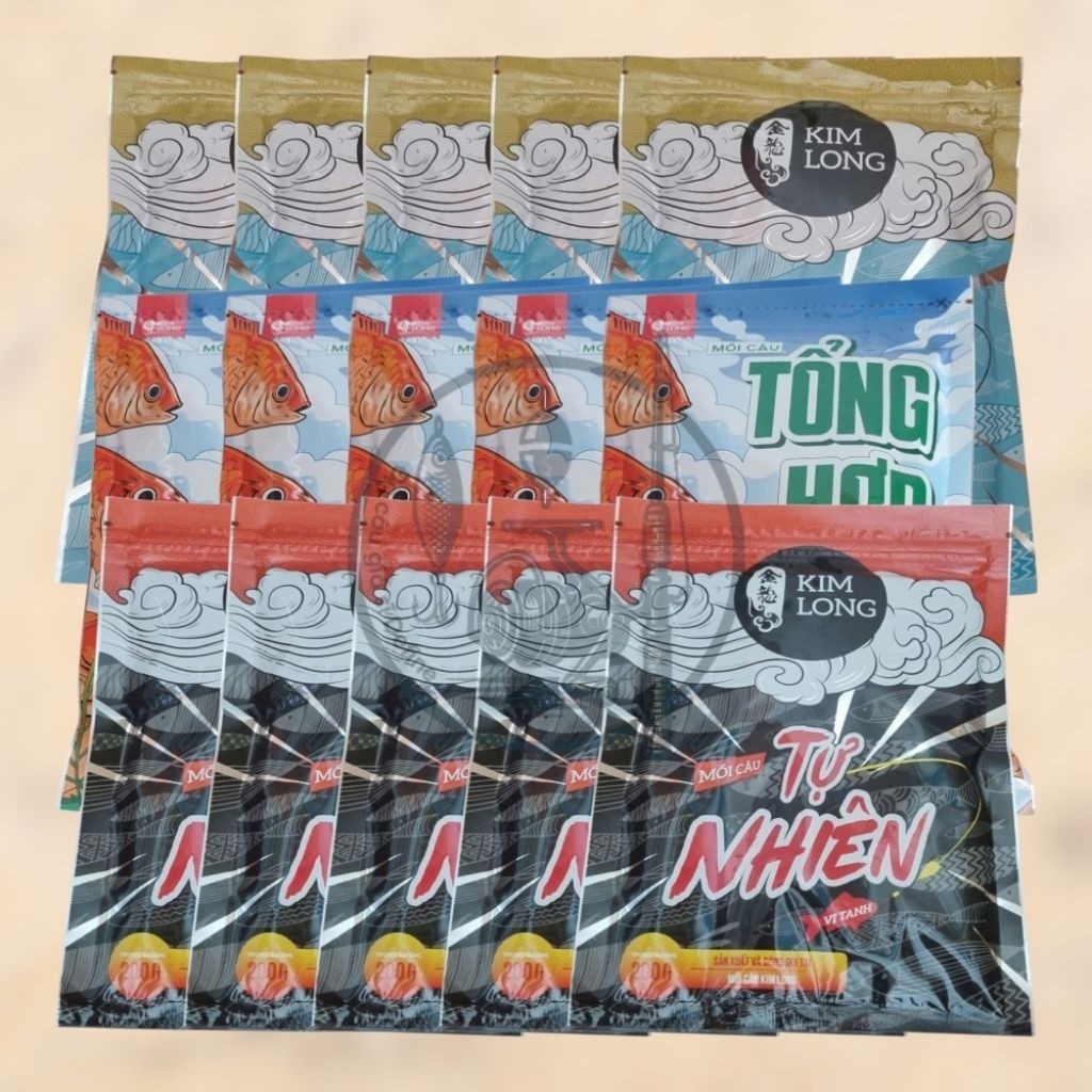 Combo sĩ 10 20 30 gói mồi câu Kim Long đủ loại (tặng 1-2-3 gói đi kèm)