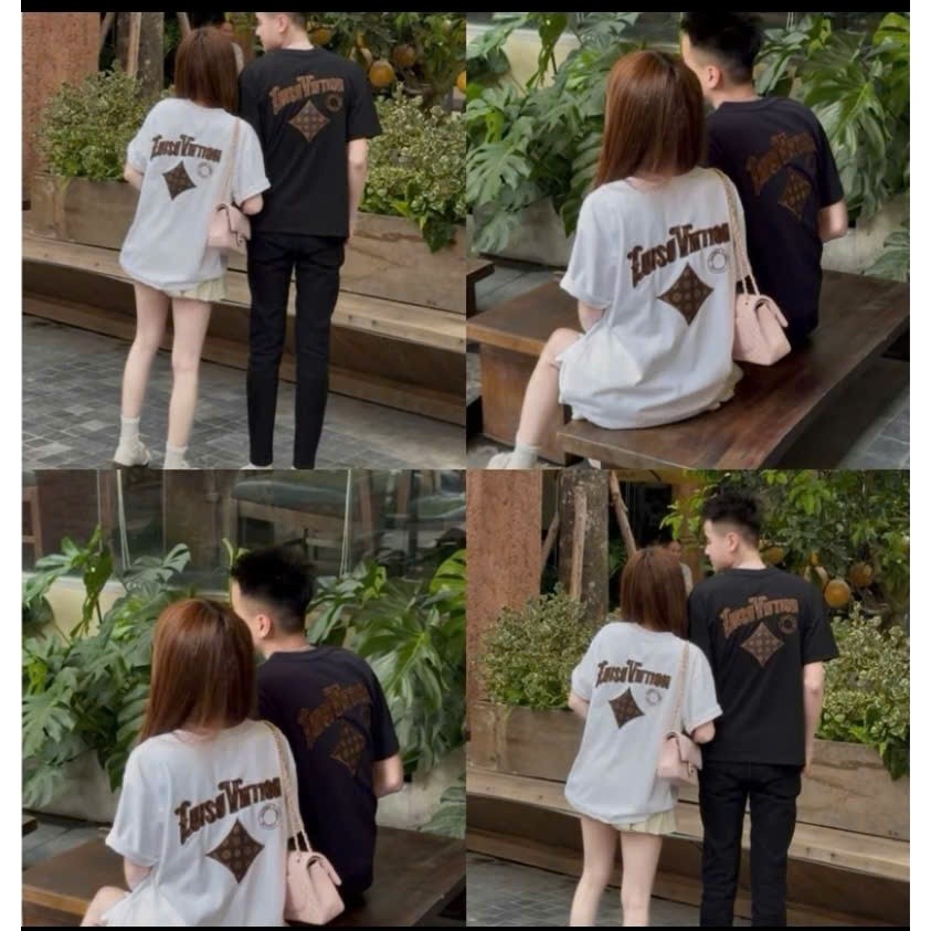 Áo Thun nam Nữ Thêu Da Chữ Lệ..Vì chất vải cotton 100% co giãn 2 chiều