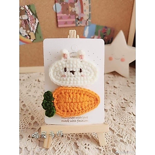 Combo Kẹp tóc len handmade thỏ cà rốt 🥕
