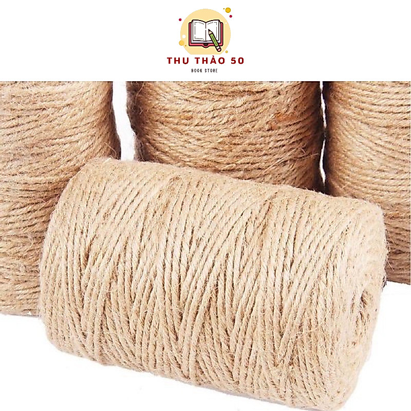 Dây thừng, dây cói trang trí decor vintage ( cuộn dài 100m). - Văn phòng phẩm Thu Thảo