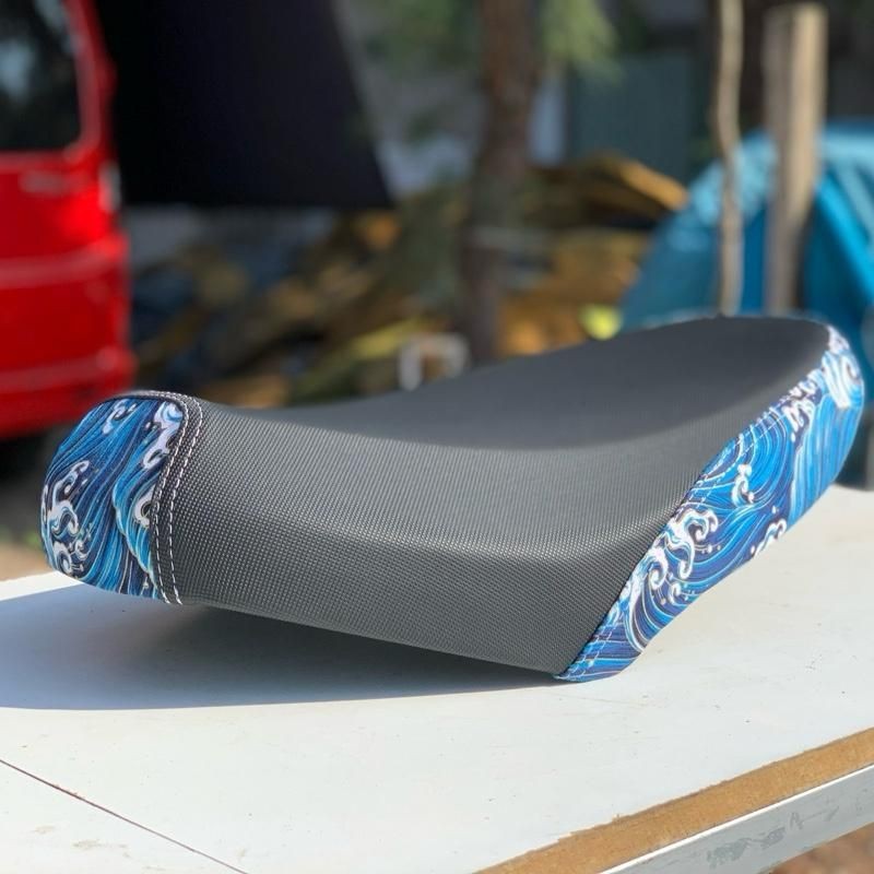 Yên Xe Điện 133 Gọt Da Phối Sóng Biển -Cá Chép Phong Cách Nhật Cổ ( yên 133 ngắn 1 tầng và yên 133 dài 2 tầng )