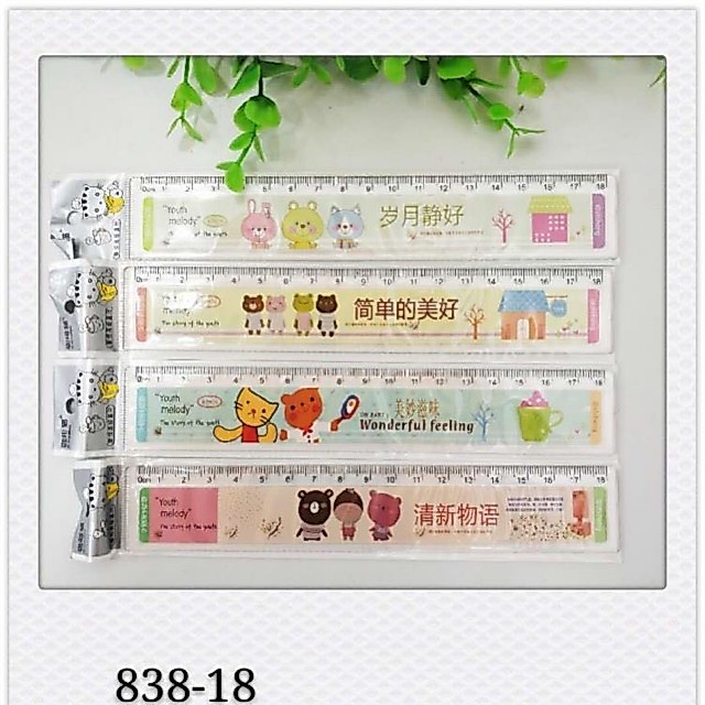 Thước kẻ 18cm 838 (2 cái)