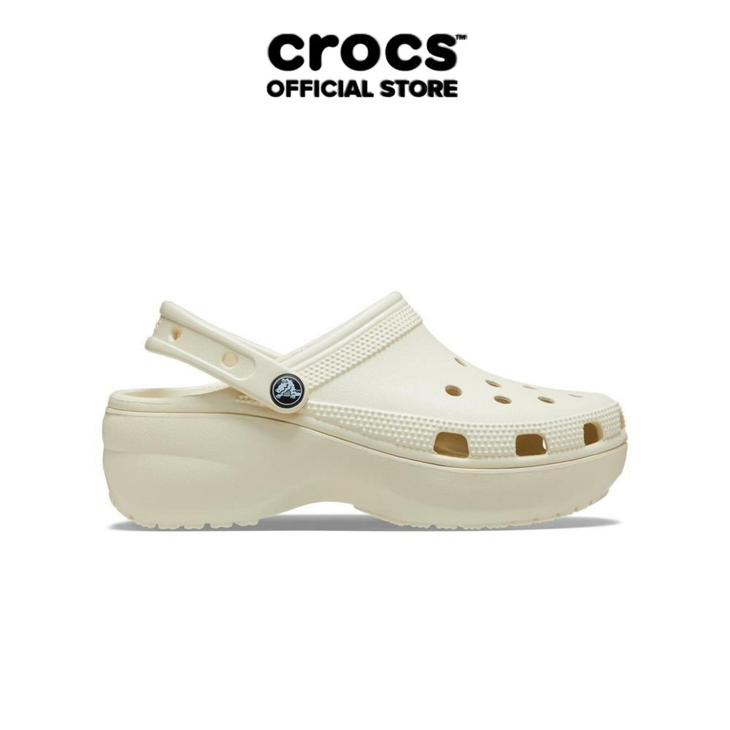 Giày Clog Nữ Crocs Platform Classic - Bone - 206750-2Y2