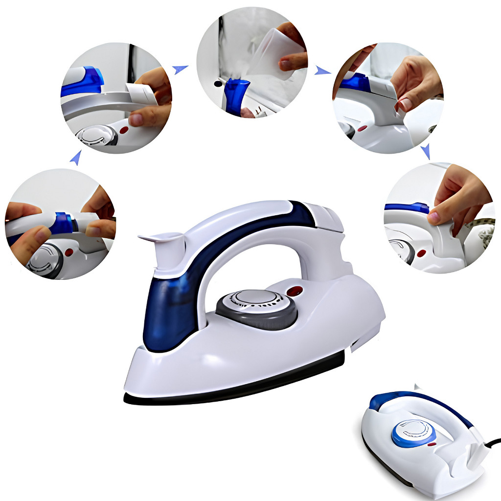 Bàn Là Hơi Nước Du Lịch Mini Hetian Travel Iron Gấp Gọn Có Thể Mang Đi Du Lịch