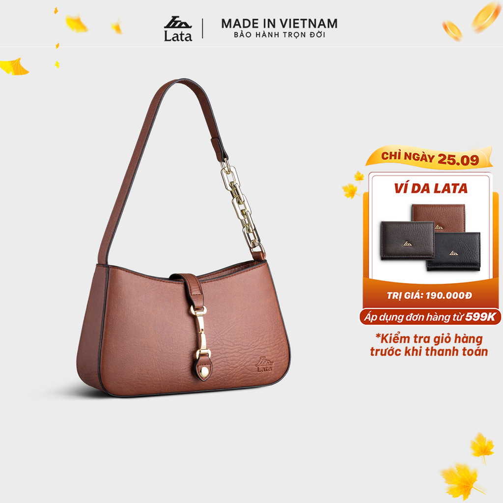 Túi Lata (Thời trang nữ dự tiệc size 24 - Túi đeo vai da HN108)