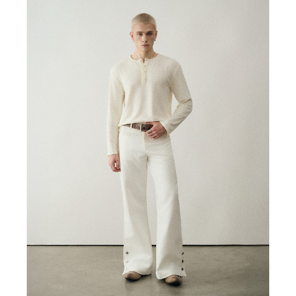 SEESAW | Quần dài nam Julian Pants form ống loe, màu trắng.