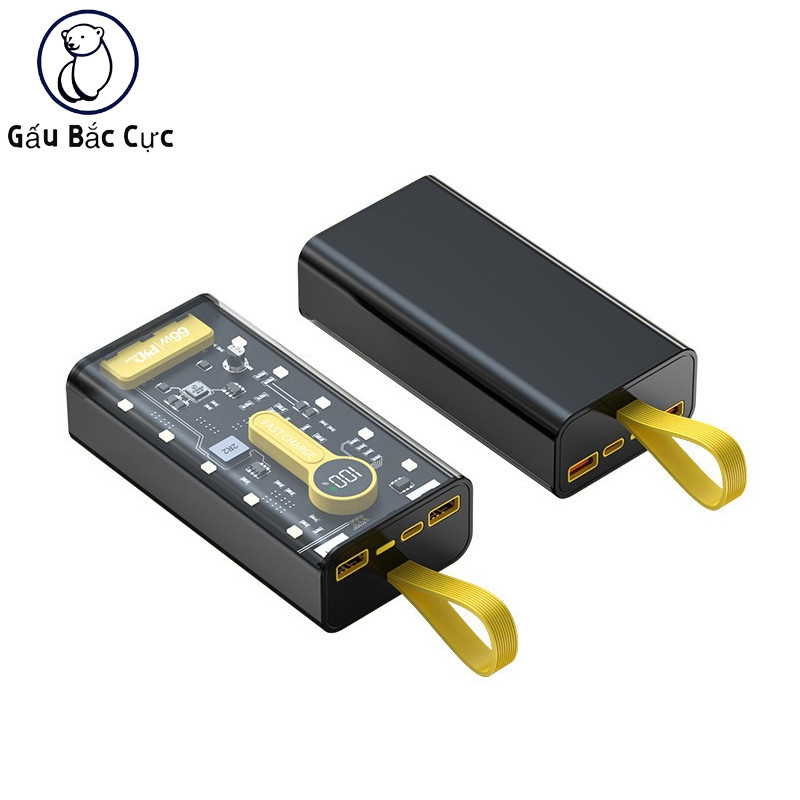 Sạc Dự Phòng 30000mah Habitek HB32, Sạc Nhanh PD 66W/20W, Pin Dung Lượng Lớn, Hiển Thị Phần Trăm Pin