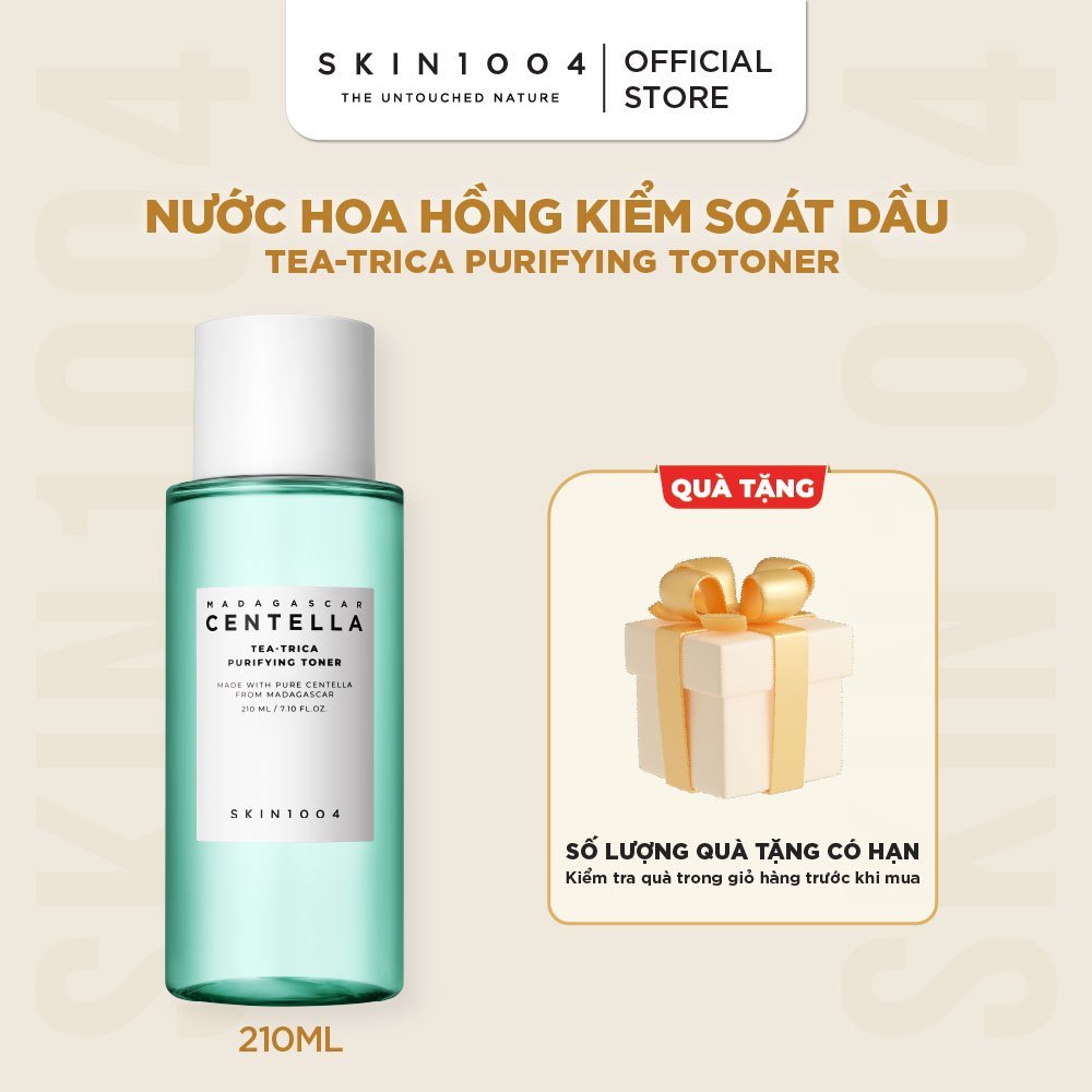Nước hoa hồng kiểm soát dầu SKIN1004 Madagascar Centella Tea-Trica Purifying Toner 210ml