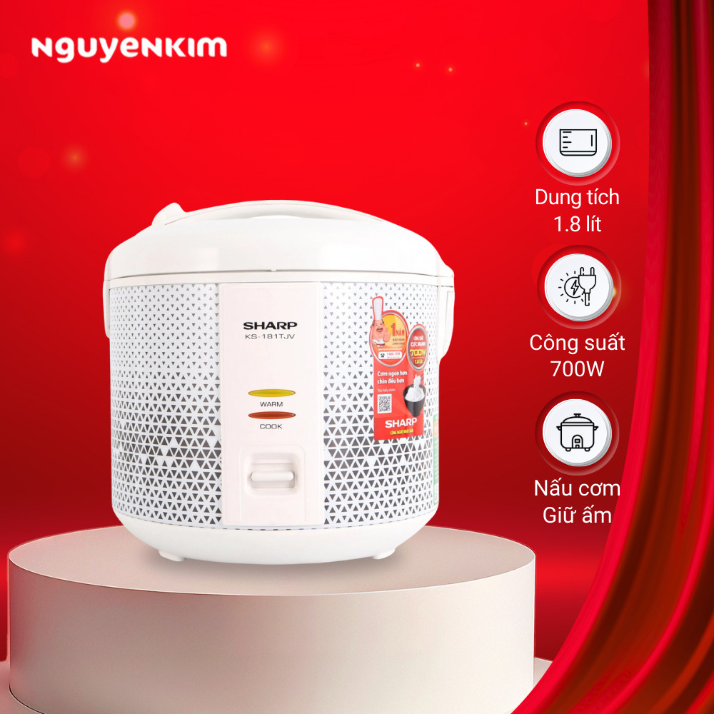 Nồi cơm điện Sharp 1.8 lít KS-181TJV