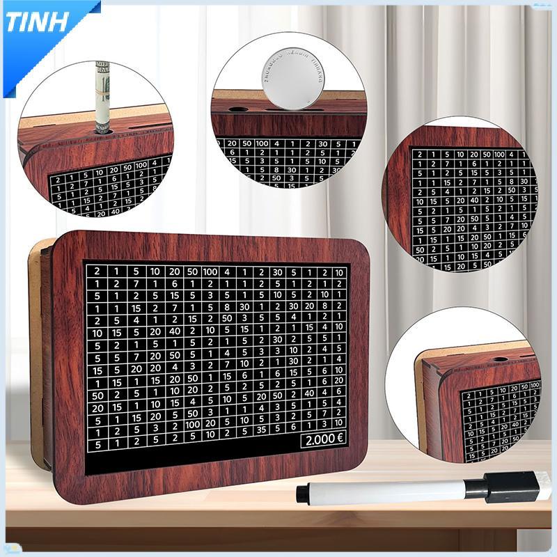 Tinh Bằng Gỗ Tiền Tiết Kiệm Hộp Với Mục Tiêu Truy Cập Tái Sử Dụng Handmade Con Heo Đất Ngân Hàng & Khay Đồng Xu Nóng