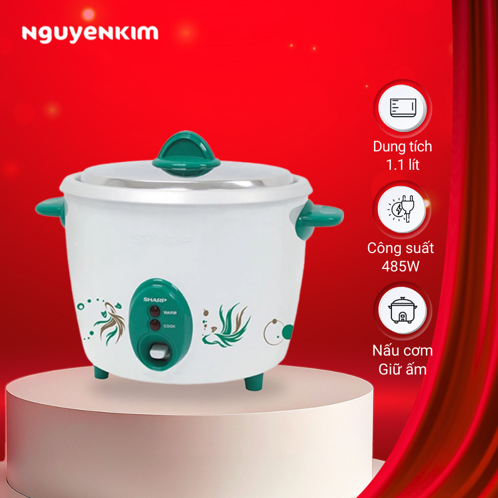 Nồi cơm điện Sharp 1.1 lít KSH-D11V - Giao màu ngẫu nhiên