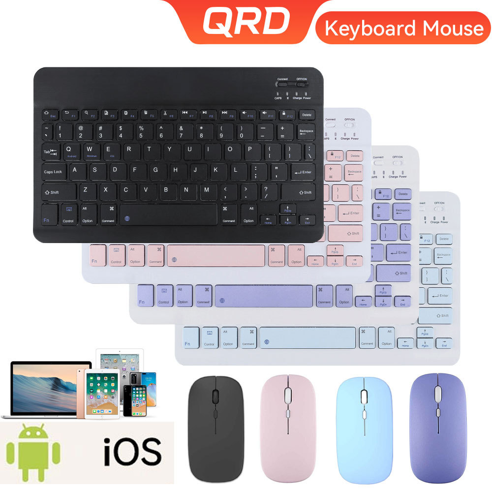 Bộ chuột bàn phím Bluetooth cho iPad Android iOS Máy tính bảng Bàn phím không dây 10 in đầy màu sắc