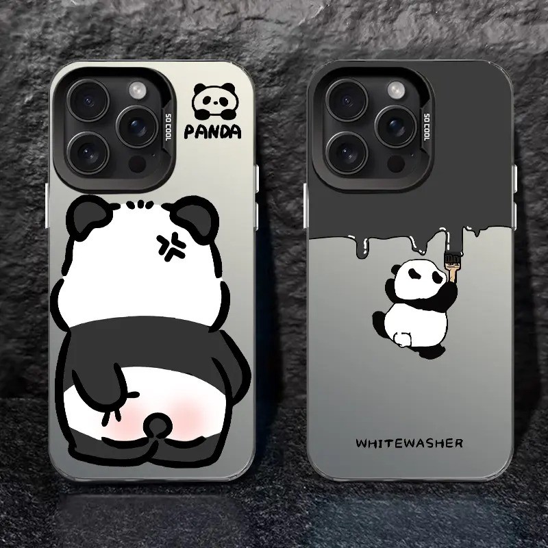 Ốp lưng iphone Gấu trúc đen trắng cho Iphone17 11 12 13 14 15 Iphone16 Iphone 7 xs xr ProMax
