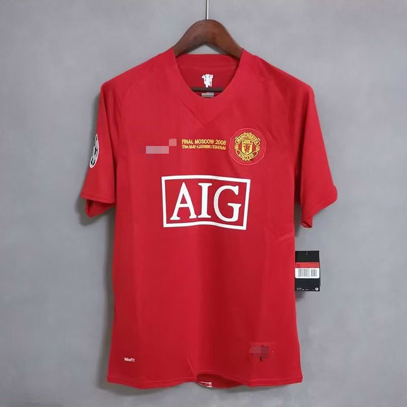 Áo bóng đá retro sân nhà năm 2007-08, chất lượng cao cấp, size S-2XL