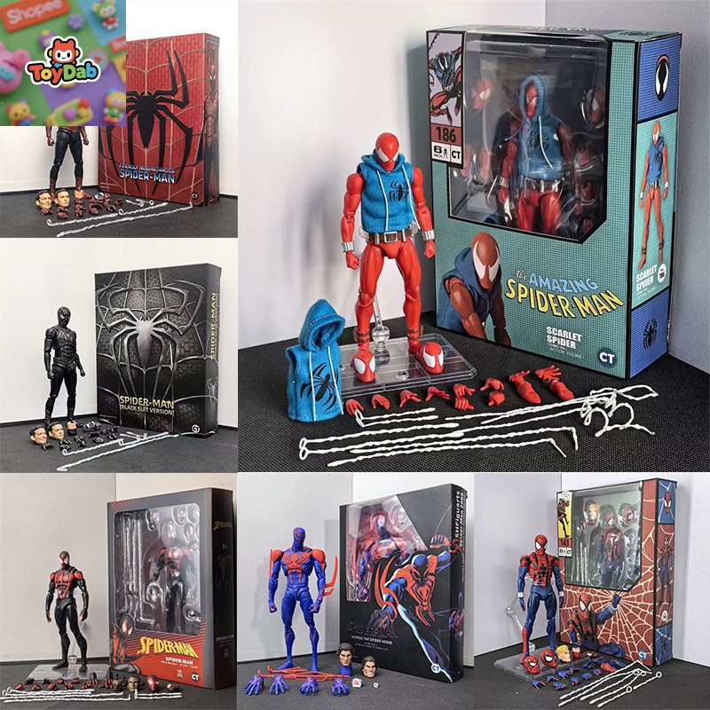 [❈ TayDab] Biên soạn SpiderMan Venom Nhân vật hành động Người nhện Miles Morales SHF Gwen CT 2099 Ko Mô hình chất lượng cao có thể di chuyển được