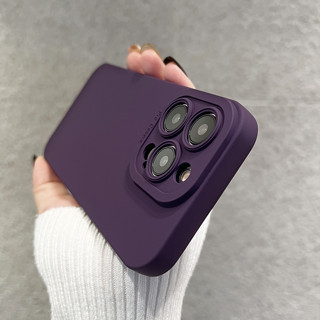 Ốp Điện Thoại Silicone Nhám Màu Tím Cho iPhone 14 Pro Max 11 12 13 Pro Max 7 Plus X XS XSMAX XR 14 Plus