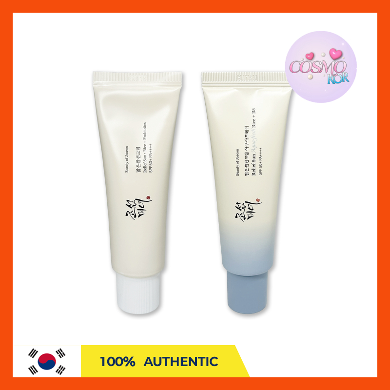 Beauty Of Joseon Relief Sun: Rice + Probiotics SPF50+ PA++++ (50ml) / Relief Sun Aqua Fresh rice+b5 SPF50+ PA++++ (50ml)