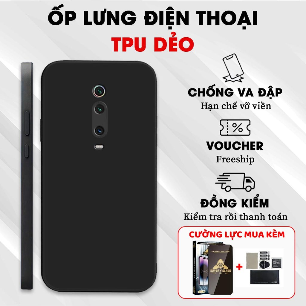 Ốp lưng Xiaomi Redmi K20 / K20 Pro / Mi 9T Pro chất liệu TPU dẻo đen chống va đập cực tốt