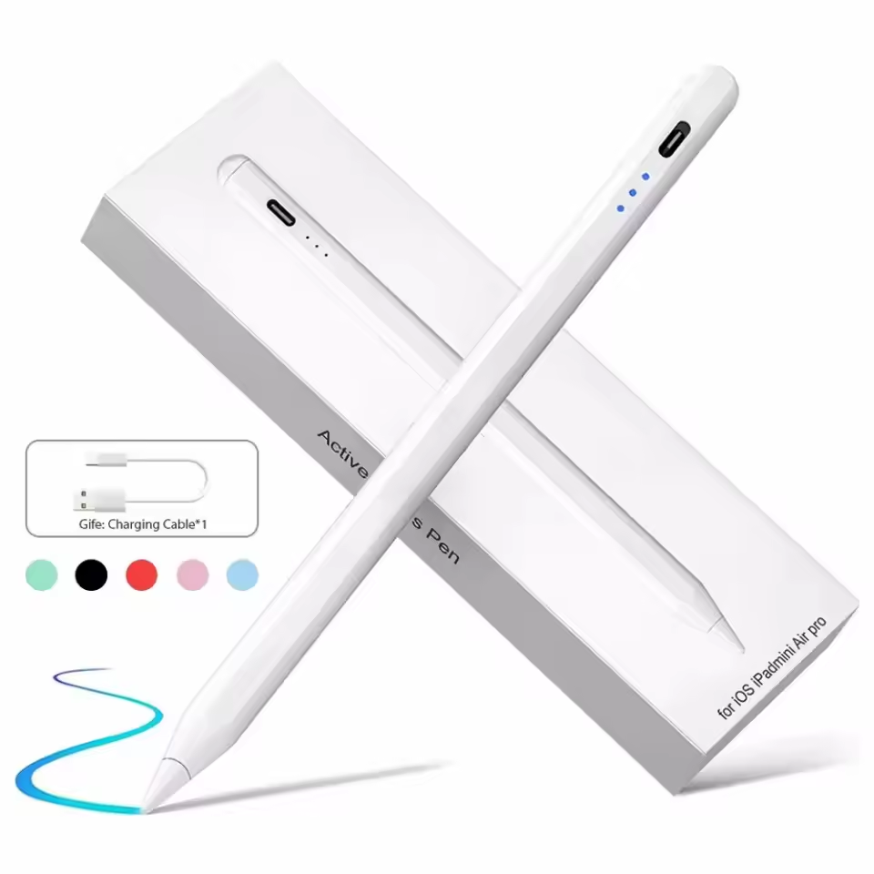  Bút cảm ứng cho Apple Pencil, hỗ trợ chống chạm lòng bàn tay, nghiêng bút, hiển thị pin, tương thích iPad 2022, 2021, 2020, 2019, 2018, dùng cho dòng Pro, Air, Mini