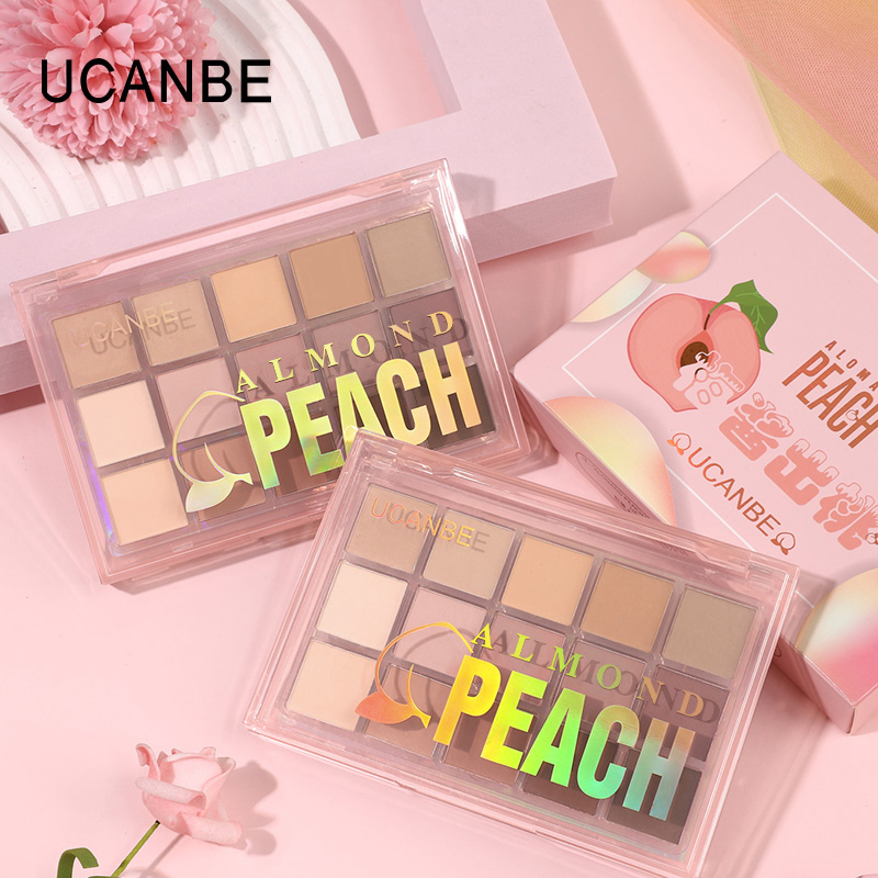  UCANBE Bảng Phấn Mắt 15 Màu Tất Cả Trong Một, Tông Nude, Taupe & Nâu Hồng, Bảng Phấn Màu Trung Tính Ấm, Sắc Tố Cao, Dễ Tán