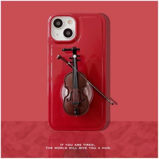 Ốp Điện Thoại Có Giá Đỡ Hình Đàn Violin Cho Iphone 14 14 Pro 14 Pro Max 11 12 promax 13 Pro Max xsmax xr x 78 plus