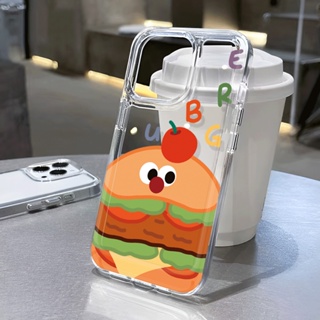 Ốp Điện Thoại Tpu Trong Suốt In Hình Bánh Hamburger Khoai Tây Chiên Cho iphone 14promax 13 12 11 7Plus 7 8 Plus X XR XSMax