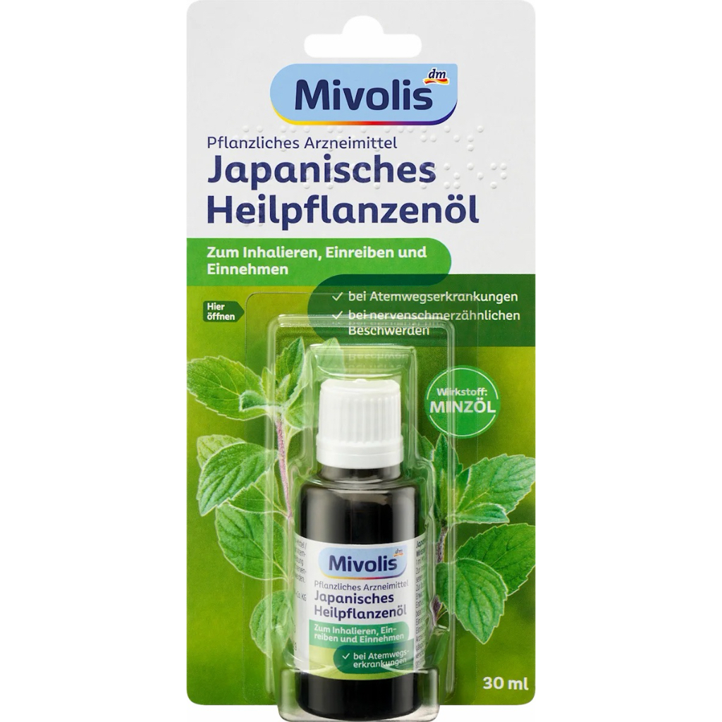 🇩🇪Dầu gió bạch đàn (khuynh diệp) & Bạc Hà- Mivolis