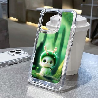 Ốp iphone Họa Tiết tiểu yêu tinh xanh lá ốp Trong Suốt Chống Sốc lưng cứng Cho IPhone 14 12 13 11 Pro Max 6 6S 7 8 Plus