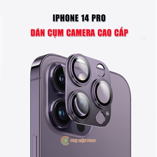 Dán camera Iphone 14 Pro 3D cao cấp - Khung nhôm bảo vệ camera Iphone 14 Pro kèm kính cường lực