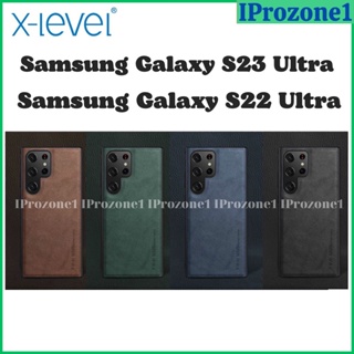 Ốp da X Level Leather Case cho Samsung S23 Ultra / S22 Ultra / S21 Ultra / S20 Ultra . Ốp lưng da chính hãng , chống sốc