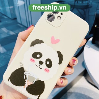 Ốp vuông iphone gấu trúc trà sữa 14 Pro max 66s Plus 7Plus 8Plus 11 11 Pro 11 Prm X Xs max 12 Pro 12 Prm 13 Se 20 22