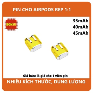 Pin Li-Po 3.7V 400909 401012 501012 dung lượng 30/45mAh (Lithium Polyme) cho tai nghe Bluetooth