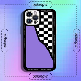 Ốp lưng iphone Caro tím 6plus 6splus 7 plus 8plus X Xr XsM 11 12 13 Promax 14 Promax tr8013