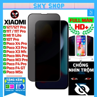 Cường lực chống nhìn trộm Xiaomi 12T Pro 11T Pro 5G Mi 11 Lite 5G Ne Poco X3 Pro X3 Nfc F4 F3 M5 M5s M4 M3 Pro X4 GT