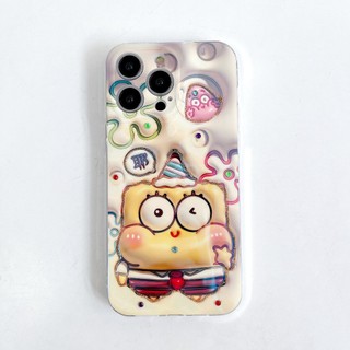 Ốp Điện Thoại Chống Sốc Họa Tiết Spongebob Cho iPhone 14 / 13 / 12 / 11 / X / 8 / 7P