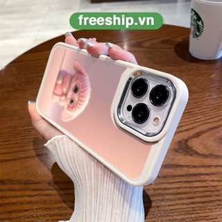 Ốp Điện Thoại iphone camera bạc baby kính hồng dễ thương Dẻo cạnh vuông IPhone 14 13 12 11 Pro Plus Max 6 7 8 S Plus