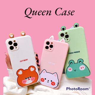 Ốp Lưng Silicon Bảo Vệ CAMERA Hình Nổi Bear x Cat x Frog