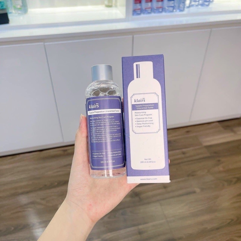 Nước hoa hồng Dear Klairs Supple Preparation Unscented Toner 180ml