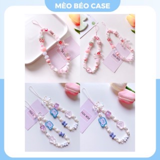 (SIÊU RẺ) Dây đeo điện thoại, airpod chuỗi hạt gấu nơ tim xinh 7plus/8/8plus/x/xr/xs/11/12/13/14/pro/max/plus/promax