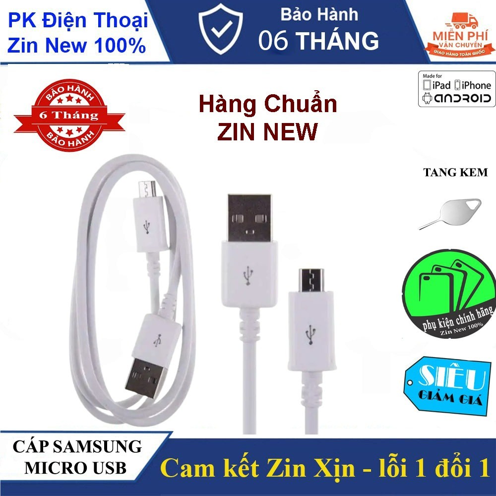 Cáp sạc SamSung USB Micro Note 2, Note 3, Note 4, Note Edge, J2, J3,S5