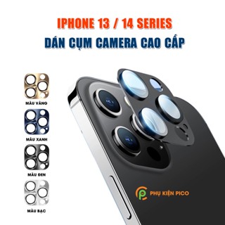 Dán camera Iphone 13 Pro Max / 14 Pro Max - Khung nhôm bảo vệ camera Iphone 13 Pro Max kèm kính cường lực