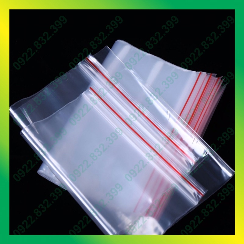 Túi zip chỉ đỏ PE (500G)