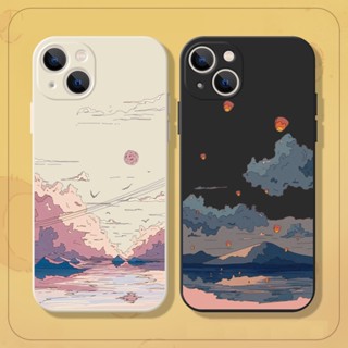 Ốp lưng điên thoại ốp lưng iphone hình sông núi hoàng hôn cho Iphone 7 8 Plus SE X XS XS Max 11 12 13 14 Pro Max e4075