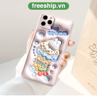 Ốp Lưng Silicon Iphone Ice Cream iphone 14, 13, 12 Pro Max, 11, 11 Pro, 11 Pro Max/ Xs Max/ XR 7 SE 7plus 6plus e4123