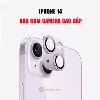 Dán camera Iphone 14 3D cao cấp - Khung nhôm bảo vệ camera Iphone 14 kèm kính cường lực