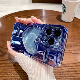 Ốp Điện Thoại Mạ Điện Họa Tiết Trái Tim Cho iPhone 14 Pro MAX iPhone 11 12 13 Pro MAX 14 Plus