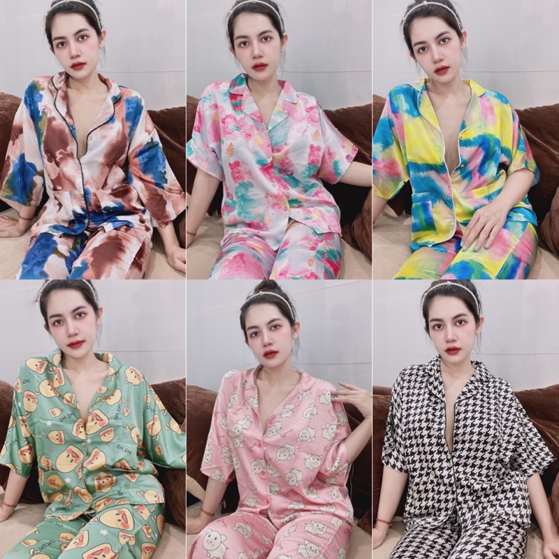 Pijama nữ lụa thiết kế cánh dơi