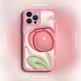 Ốp iphone Hoa Tuy Líp mềm thích hợp cho iPhone 11 Pro 11 12 13 Pro max XS max XR 7 plus 8plus Se tr3237