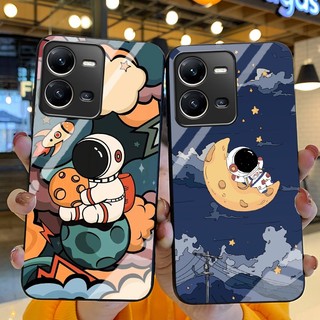 Ốp Lưng VIVO V25 5G, V25E Ốp kính bóng cao cấp Phi Hành Gia