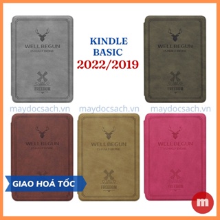 [BASIC2022/2019] Bao da Cover Kindle Basic - Mẫu Well - Smartcover tự động tắt mở